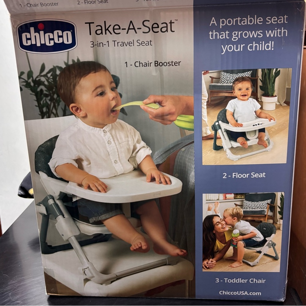 Chicco Take-A-Seat 3-in-1 Travel Seat - Gray